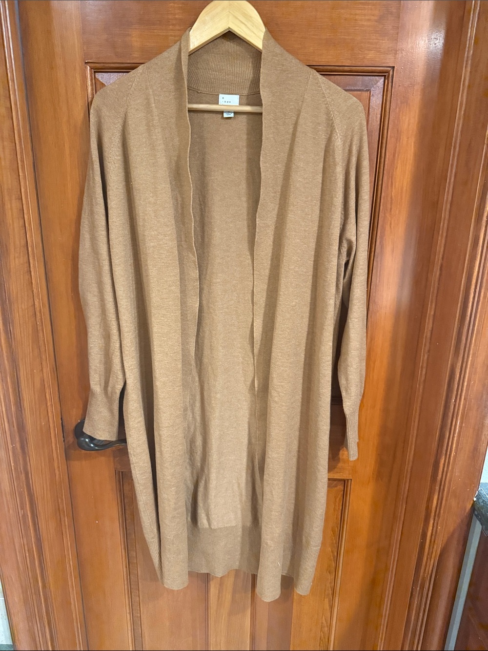 a new day Camel Open-Front Long Cardigan
